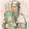 Image 2 : "Israeli Rabbi" Limited Edition Lithograph by Edna Hibel (1917-2014), Numbered and Hand Signed with 