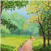Image 2 : Alexander Antanenka, "Couple's Courtship" Original Oil Painting on Canvas, Hand Signed with Certific