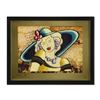 Image 1 : Oz El Hai, "Blue Hat - Musical Series (Version 2)" Framed Original 3D Mixed Media Painting on Board;