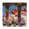 Image 1 : Paul Blaine Henrie (1932-1999), "Shadows of Tlaquepaque" Original Oil Painting (40" x 40") on Canvas
