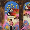 Image 2 : Paul Blaine Henrie (1932-1999), "Shadows of Tlaquepaque" Original Oil Painting (40" x 40") on Canvas