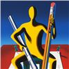 Image 2 : Mark Kostabi, "Careful With That Ax, Eugene" Limited Edition Serigraph, Numbered and Hand Signed wit