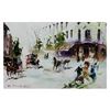 Image 1 : Shalva Phachoshvili- Original Oil on Canvas "Restaurant View"