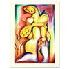 Image 1 : Alexandra Nechita, "Embracing Growing Up" Limited Edition Lithograph, Numbered and Hand Signed.