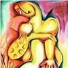 Image 2 : Alexandra Nechita, "Embracing Growing Up" Limited Edition Lithograph, Numbered and Hand Signed.