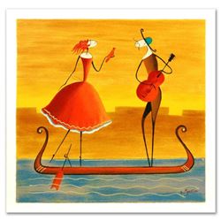 Ester Myatlov - "Love on a Gondola" Limited Edition Serigraph, Numbered and Hand Signed with Certifi