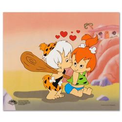 "Pebbles and Bam Bam" Limited Edition Sericel from the Popular Animated Series The Flintstones. Incl