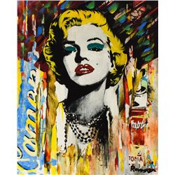 Nastya Rovenskaya- Mixed Media "Marilyn Monroe II"