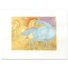 Image 1 : Guillaume Azoulay, "Tryst" Limited Edition Hand-Watercolored Etching with Hand Laid Gold Leaf, Numbe