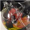 Image 2 : Coman, Hand Blown Glass Vase Sculpture, Hand Signed.