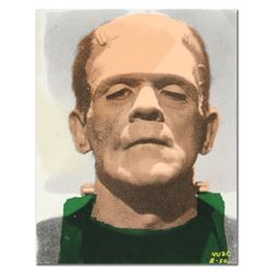 Ringo, "Frankenstein" One-of-a-Kind Hand-Pulled Silkscreen and Mixed Media Painting on Canvas, Hand 