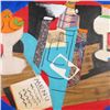 Image 2 : Wayne Ensrud "Still Life with Lafite-Rothschild Label" Mixed Media Original Artwork; Hand Signed; CO