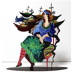Patricia Govezensky- Original Painting on Cutout Steel "Chantal"