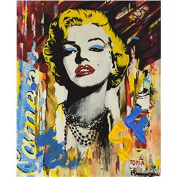 Nastya Rovenskaya- Mixed Media "Marilyn Monroe II"