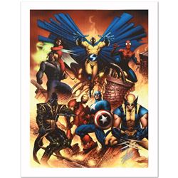 "New Avengers #1" Limited Edition Giclee on Canvas by Joe Quesada and Marvel Comics. Numbered and Ha
