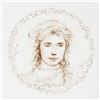 Image 2 : "Gloria" Limited Edition Lithograph by Edna Hibel, Numbered and Hand Signed with Certificate of Auth