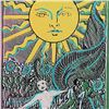 Image 2 : Steve Kaufman (1960-2010) "Tarot - The Sun" One of a kind Hand Painted Silkscreen on Canvas Numbered