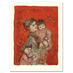 "Lorelei and Children" Limited Edition Lithograph by Edna Hibel (1917-2014), Numbered and Hand Signe