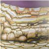 Image 2 : "Amethyst Strata Hanging Lamp" Hand-Blown Glass Hanging Lamp, Hand Signed by GartnerBlade Glass.