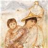 Image 2 : "The Great Wall" Limited Edition Lithograph by Edna Hibel (1917-2014), Numbered and Hand Signed with