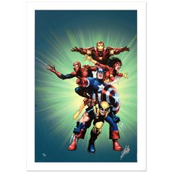 "Wizard #136" Limited Edition Giclee on Canvas by Jim Cheung and Marvel Comics. Numbered and Hand Si