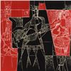 Image 2 : Neal Doty (1941-2016), Framed Original Mixed Media Linocut, Hand Signed with Certificate of Authenti