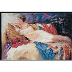 Igor Semeko- Original Giclee on Canvas "About to Sleep"
