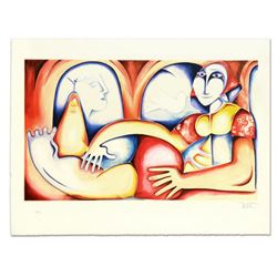 Alexandra Nechita, "Sea Affairs - Mikanos Island" Limited Edition Lithograph, Numbered and Hand Sign