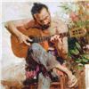 Image 2 : Pino (1939-2010) - "The Gypsy" Artist Embellished Limited Edition on Canvas, PP Numbered and Hand Si
