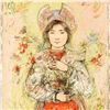 Image 2 : "Tonnette" Limited Edition Lithograph by Edna Hibel (1917-2014), Numbered and Hand Signed with Certi