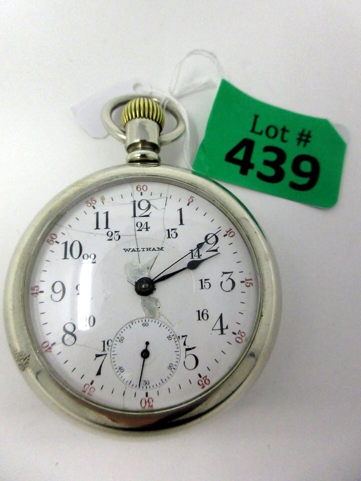Waltham 17 Jewel Pocket Watch with Silveroid Case