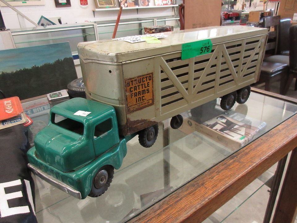 1950's Structo Cattle Farms Inc. Truck and Trailer