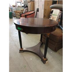 Round Accent Table with Drawer