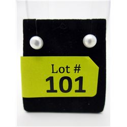 New 10KT Yellow Gold Freshwater Pearl Earrings