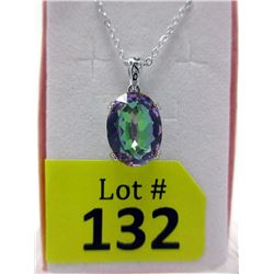 Large 20 CT Mystic Topaz Necklace