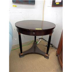 Round Accent Table with Drawer