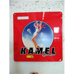 1998 Tin Kamel Cigarette Pin-Up Girl Sign
