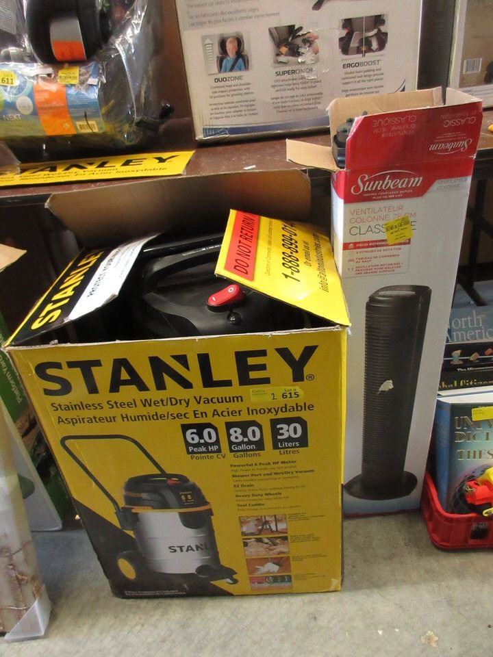Stanley 8 Gallon Wet/Dry Vac & More