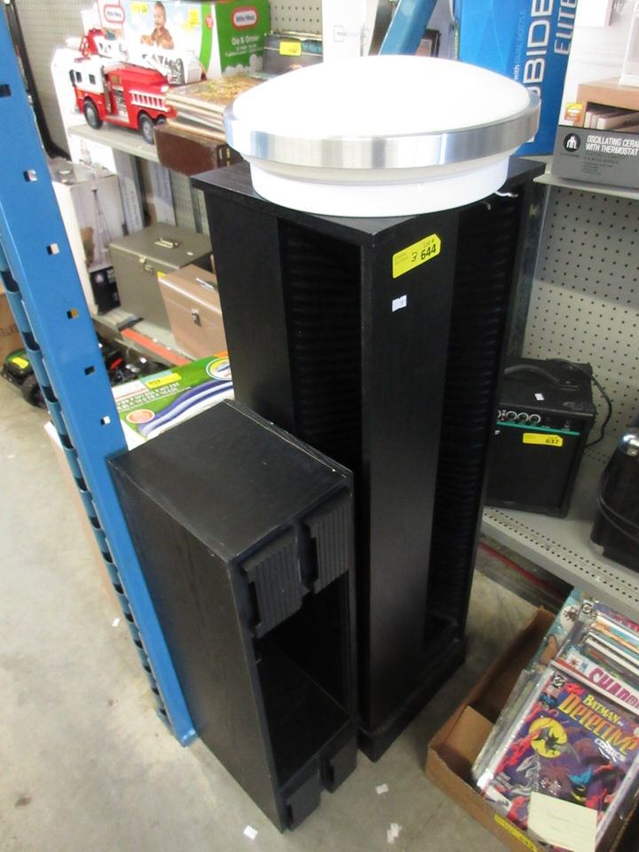 2 CD Storage Units & Light Fixture