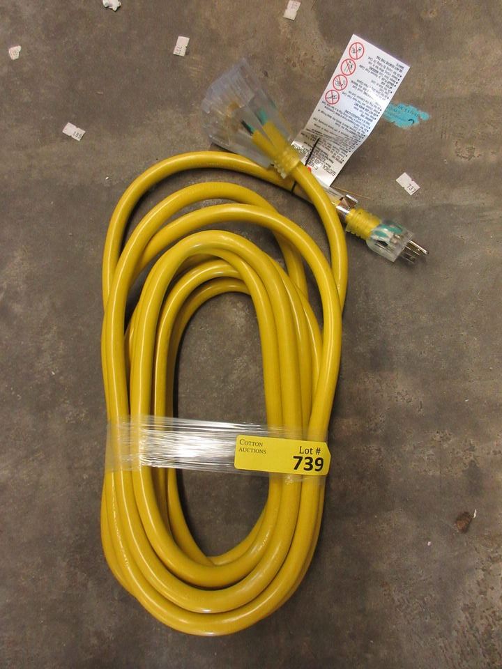New Heavy Duty 25 Foot Multi Outlet Extension Cord