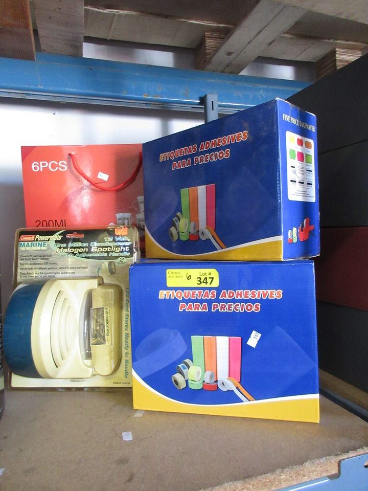 Coffee Mug Sets, Halogen Spotlight & Price Gun Tape