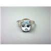 Image 1 : 3.5 CT Blue Topaz & Diamond Solitaire Ring
