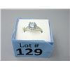 Image 2 : Sterling Silver Blue Topaz Solitaire Ring