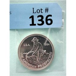 1 Oz. .999 Fine Silver 1984 Engelhard Round