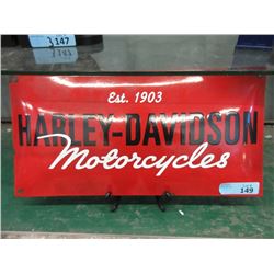 Vintage 10 x 20" Harley Davidson Porcelain Sign