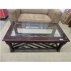 Glass Topped Coffee Table
