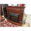 Image 1 : Electric Fireplace in Wood Mantle Surround
