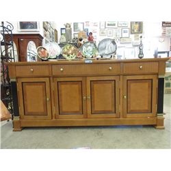 Six Foot Satin Walnut Sideboard
