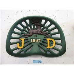 Cast Iron John Deere Tractor Seat - 17 x 14 Inches