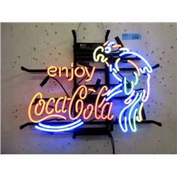 New Electric Neon Coca-Cola Parrot Sign